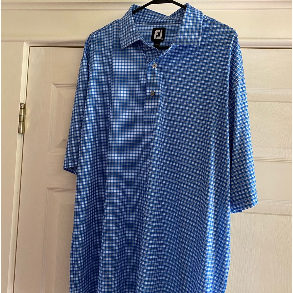 Men’s FootJoy golf polo/shirt~XXL~blue/white